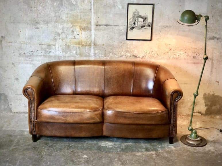 Vintage Ledersofa / Ledercouch. - frachtraum1