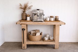 Werkbank als Kaffeebar